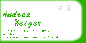 andrea weiger business card